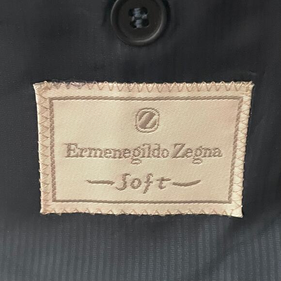 Ermenegildo Zegna Blazer Mens IT 54 US 44 Soft Plaid Linen Wool Mohair Preppy - Picture 13 of 15